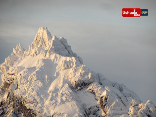 17:05 hs. La cima del Olivia abrazada por el sol