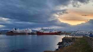22:12 hs. Mágico atardecer fueguino