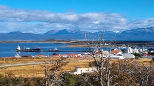 16:40 hs. El puerto desde la avenida Héroes de Malvinas