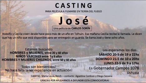 Realizarán un casting para un film de Carlos Sorín