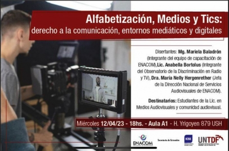 Brindarán el curso Alfabetización, Medios y TICS