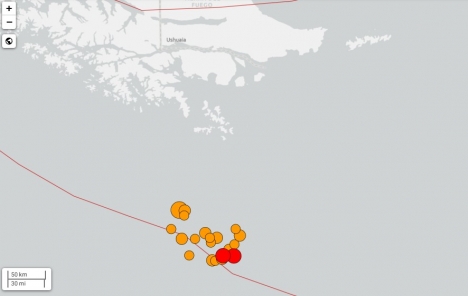 Continúa la actividad sísmica en el Pasaje Drake