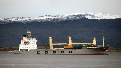 Arribó a la bahía el buque Da Zhong Cosco con equipos para la planta de urea