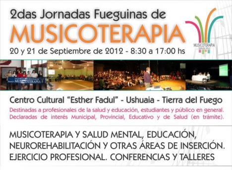 Se realizarán las 2°Jornadas Fueguinas de Musicoterapia